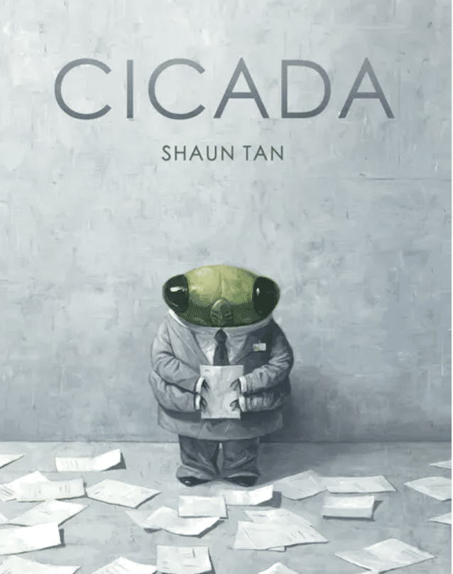 Cicada by Shaun Tan Children's book for adults about what's important in life