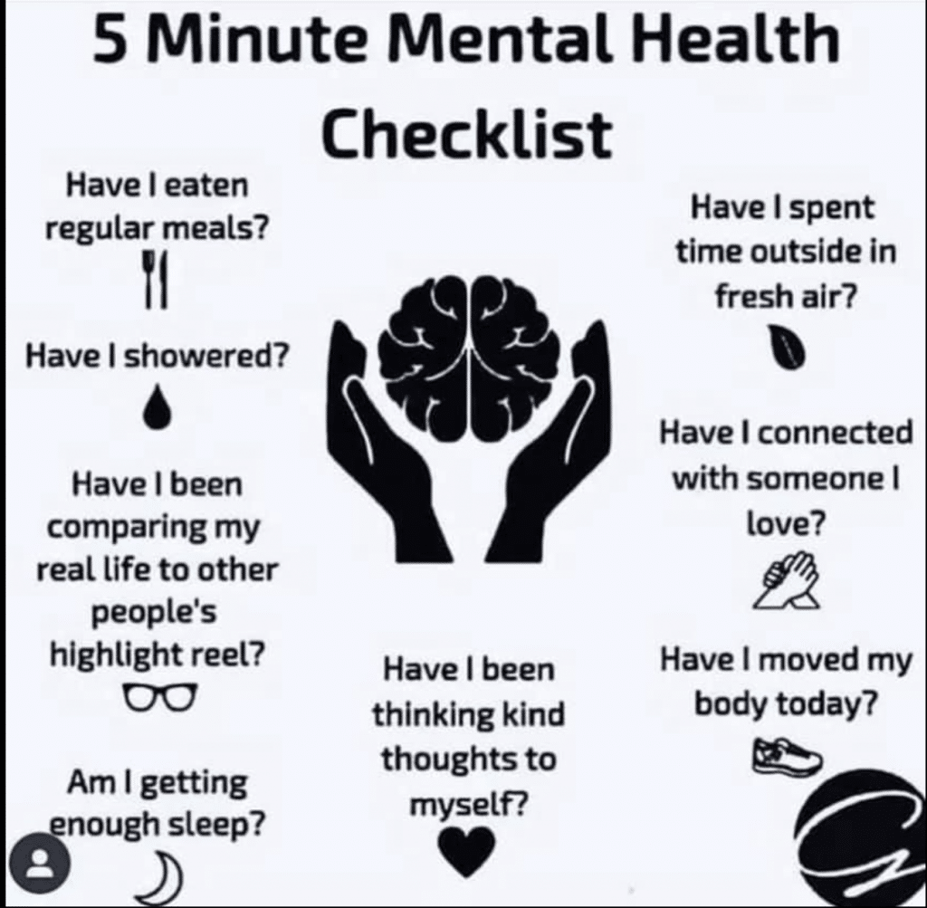 Mental Health Check List creating Generative Change with anxiety, depression