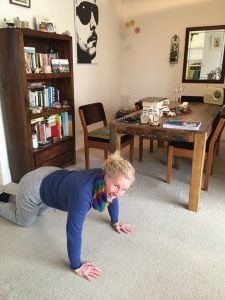 Woman doing push ups Elevate your mood using only your body weight Generative Change Life Changing Coaching Online & By Phone